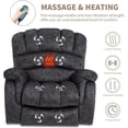thumbnail image 6 of EPICOZY Large Power Lift Recliner Chair for Elderly Big Tall Man, Overstuffed Heated Massage Wide Electric Recliners with Extended Footrest, 2 Remote Controls, Side Packets & USB Ports, Fabric Grey, 6 of 7