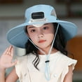 thumbnail image 6 of Wide Brim Solar Fan Hat for Kids,Solar Hat Solar Powered Fan Hat with 1 Solar Power Fan,Dual Charging Mode for Boys and Girls Outdoor Fishing Camping Traval,Bucket Hats for Child, 6 of 8