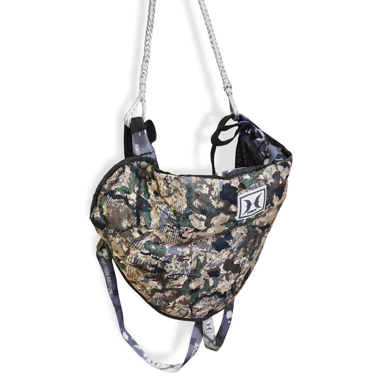 HAWK Helium Hammock Lightweight Packable Comfortable Camo Hunting Tree Saddle with Removable Padded Seat