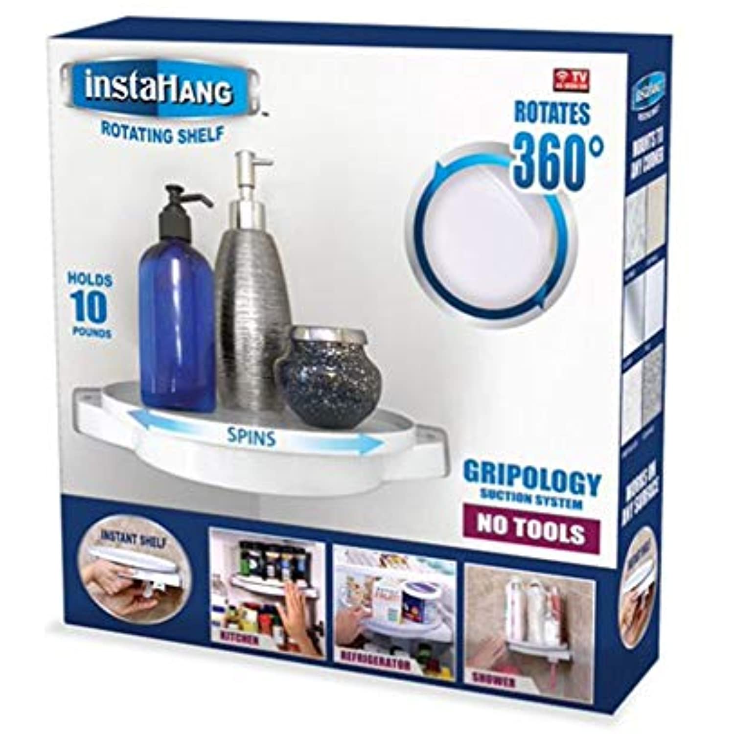 Instahang Rotating Shelf Kitchen Storage Organizer Spinning Corner