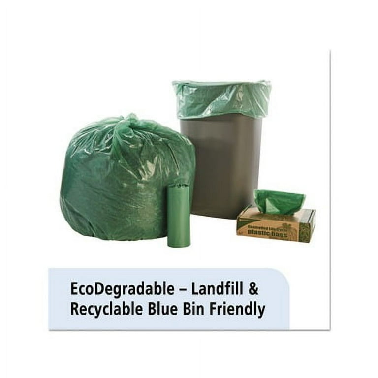 Controlled Life-Cycle Plastic Trash Bags, 33 gal, 1.1 mil, 33 Controlled Life-Cycle Plastic Trash Bags, 33 gal, 1.1 mil, 33