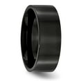 thumbnail image 4 of Chisel Stainless Steel Polished Black IP-plated 8mm Flat Band, 4 of 7
