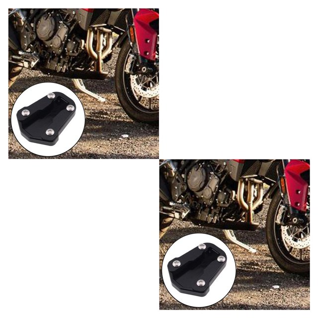 Scienceny Almohadilla de extensión de soporte lateral para CRF300L CRF300 Rally Negro 2piezas
