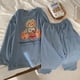 thumbnail image 4 of Pijama de terciopelo de otoño e invierno para mujer, suéter de manga larga, traje de dibujos animados con forma de oso y tarro de miel, ropa dulce para el hogar, 4 of 6