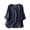 Navy, variant on Women's Cotton Linen Short Sleeve Button Shirt Embroidered Casual Top
