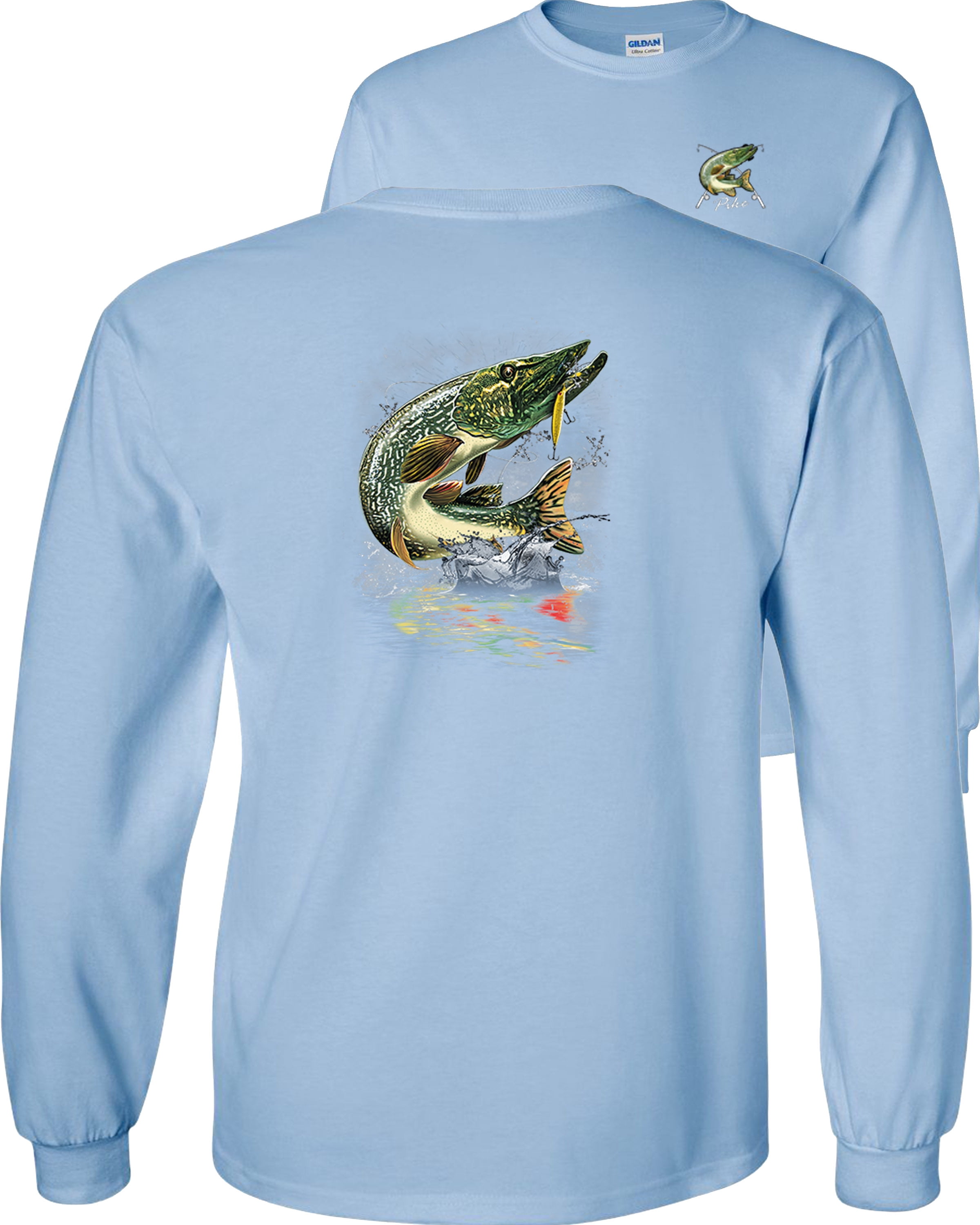 Fair Game Jumping Northern Pike Fishing Long Sleeve TShirt Adult
