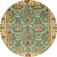 thumbnail image 1 of Ahgly Company Indoor Round Abstract Avocado Green Oriental Area Rugs, 3' Round, 1 of 6