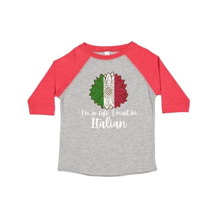 

Inktastic I m So Cute I Must Be Italian Sunflower Italy Flag Gift Toddler Boy or Toddler Girl T-Shirt