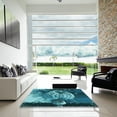 thumbnail image 7 of Ahgly Company Machine Washable Indoor Rectangle Transitional Medium Teal Green Area Rugs, 2' x 4', 7 of 7