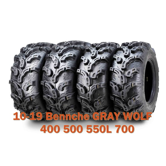 (4) WANDA 25X8X12 25X10X12 fit 10-19 Bennche GRAY WOLF 400 500 550L 700 ATV Tire Set Super Mud