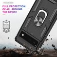 thumbnail image 5 of LeYi Pixel 7 Case, Google Pixel 7 Case, Military Grade Shockproof Heavy Duty Full Body Stand Protective Cell Phone Cover, Built in Ring Holder for Pixel 7 - Black, 5 of 7
