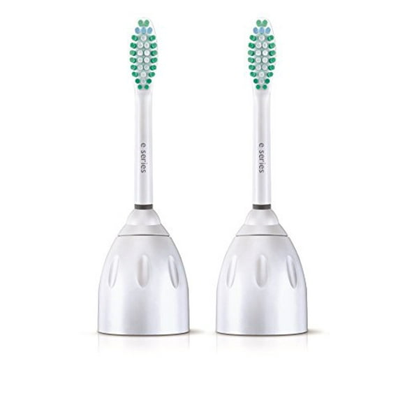 Philips Sonicare Genuine E-Series Replacement Toothbrush Heads, 2 Brush Heads, White, HX7022/66