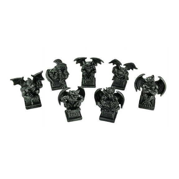 Things2Die4 Gunmetal Resin Seven Deadly Sins Mini Gargoyle Character Statues