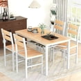 thumbnail image 2 of MIERES 4-Person Dining Set, Solid Wood Dining Set, Includes 4 Dining Chairs, Ideal for Small Homes, Apartments, and Kitchens—Original wood color, 2 of 6