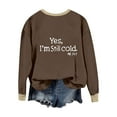 thumbnail image 4 of Women's Plus Size Fashionable Graphic Sweatshirts with Crewneck Long Sleeve Printed Loose Fit, 4 of 6
