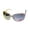 Blue & Brown, variant on Sunglass White Unisex Plastic Rectangle Wrap, Smoke Lens LS172 2