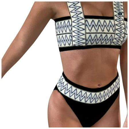

VKEKIEO Two-Piece Sets Swimsuit Sport Bra Style Lift Black XL