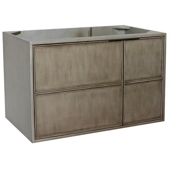 Bellaterra Home 36" Single wall mount vanity in Linen Brown finish - cabinet only