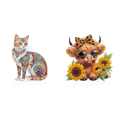 thumbnail image 1 of (BJP49) Adornos Pintura Diamantes Adornos Una Cara (diamante Brillante Una Cara + Diamante Forma Especial) Gatito, 1 of 6