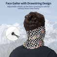 thumbnail image 4 of Neck Gaiter Face Cover Scarf, Floral Flower Checkerboard 90s Y2K Soft Face Sun Mask Cover Scarf Headband Cooling Sweat Absorbing Bandanas Hiking Cycling Running, 4 of 7