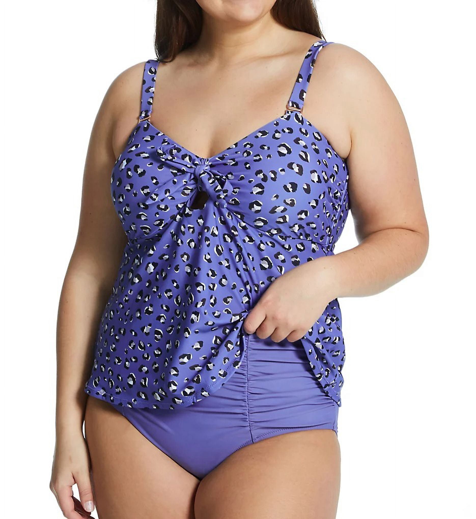 Women's Raisins Curve G840061 Plus Size Calina Solids Costa Swim Bottom (Eclipse 16W)