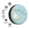thumbnail image 4 of Fotbe funny goose Pattern Spare Tire Cover Thickening Universal Fit for Jeep, Trailer, RV, SUV, Truck, Tough Tire Wheel Soft Cover-14 inch, 4 of 6