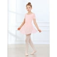 thumbnail image 3 of Stelle Ballet Shrot Sleeve Leotard With Chiffon Sequins Skirt&Tights Ballet Dancewear Combo for Ballerina Girls,Ballet Pink，2-3T, 3 of 7