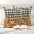 thumbnail image 3 of Pumpkins Green Orange Fall Outdoor Pillow Covers 16"x16" Set of 2,Waterproof Throw Pillow Covers for Patio Furniture,Thanksgiving Black Plaid Rustic Decorative Cushion Pillowcases for Garden Sofa, 3 of 9