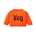 thumbnail image 1 of Bébé Garçons Filles Halloween Romper/sweat-Shirt Casual Manches Longues Col Rond Lettres Print Combinaison Combinaison/pullover Haut Sweat-Shirt Orange 4-5 Ans, 1 of 7