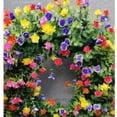 thumbnail image 5 of Purple White Flower Wreath🌈Spring Summer Artificial Floral Wreath with Green Leaves, All Seasons Front Door Wreath for Home Farmhouse Wall Decor(16/17.7/19.6 Inch), 5 of 9