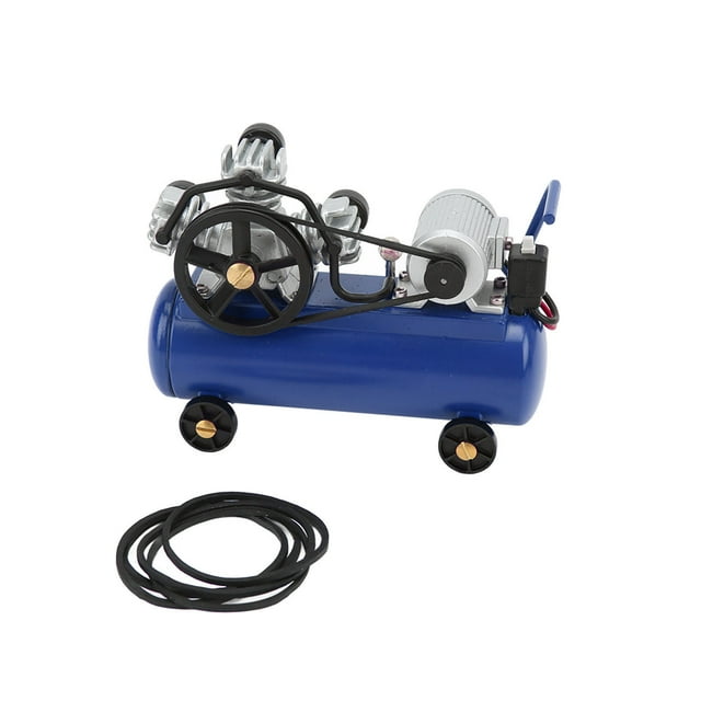 Mini compresor de aire de simulación, decoración, accesorios RC para coche de control remoto SCX10 1/10, azul