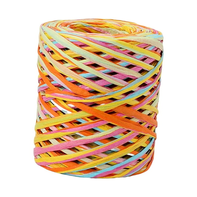 Colored Paper Raffia Ribbon, Recyclable Twine for Gift Wrapping, Craft