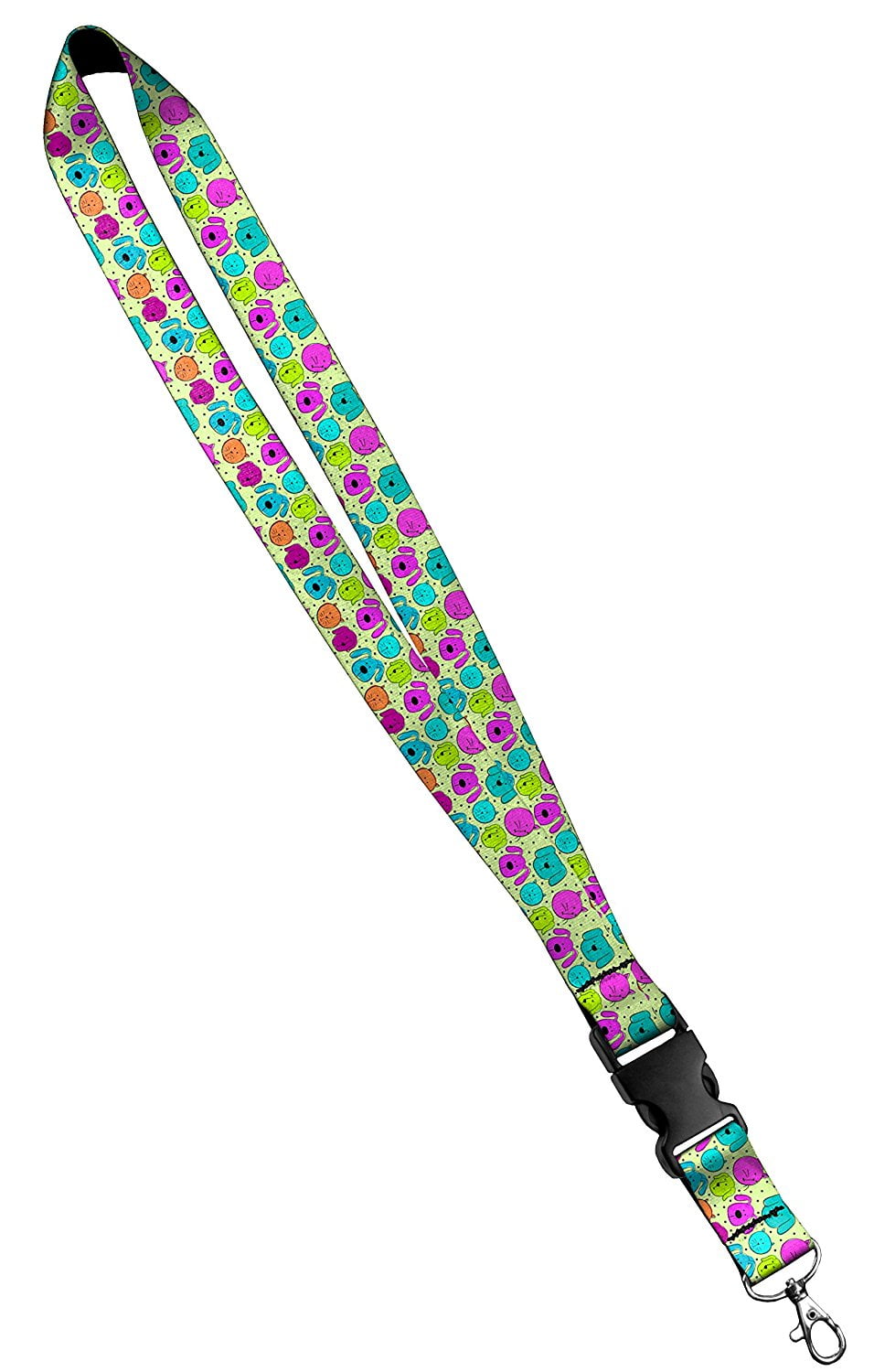 Animal Print Lanyard Satin Cute Key Lanyard, ID Badge Holder 3/4