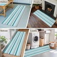 thumbnail image 5 of Runner Rug 2 x 6 Ft, Grey Blue Striped Washable Non-Slip Floor Mat for Kitchen Hallway/Entryway, Farmhouse Stripes Modern Abstract Art Long Kitchen Runner Area Rugs for Living Room, Low-Profile, 5 of 8