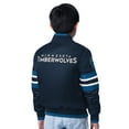 thumbnail image 2 of Youth Starter Navy Minnesota Timberwolves Scout Varsity Full-Snap Jacket, 2 of 2