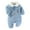 Blue, variant on GYRATEDREAM Newborn Baby Snowsuit Fleece Warm One Piece Romper Jumpsuit Winter Warm Coat for Infant Girls Boys, 3-6M