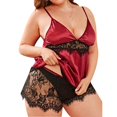 thumbnail image 2 of Lingerie pour Femmes en Dentelle à Armatures, Mousseline Respirante, Vêtement de Nuit, sous-Vêtements, Nuisette, Pyjama Deux Pièces, 2 of 6