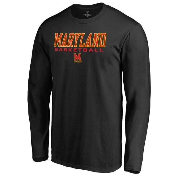 Men's Black Maryland Terrapins Team Unity Basketball Long Sleeve T-Shirt