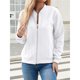 thumbnail image 5 of Suéter Tipo Cárdigan con Cremallera para Mujer, Sudadera con Capucha, Chaqueta de Larga, Conjuntos de Cuello Redondo, Abrigo Informal. M, 5 of 10