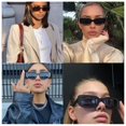 thumbnail image 4 of Clásico De Las Mujeres Cuadradas Gafas De Sol Señora retro Moda Sombreado Para Delicada Al Aire Libre rectangular Marco Pequeño, 4 of 4