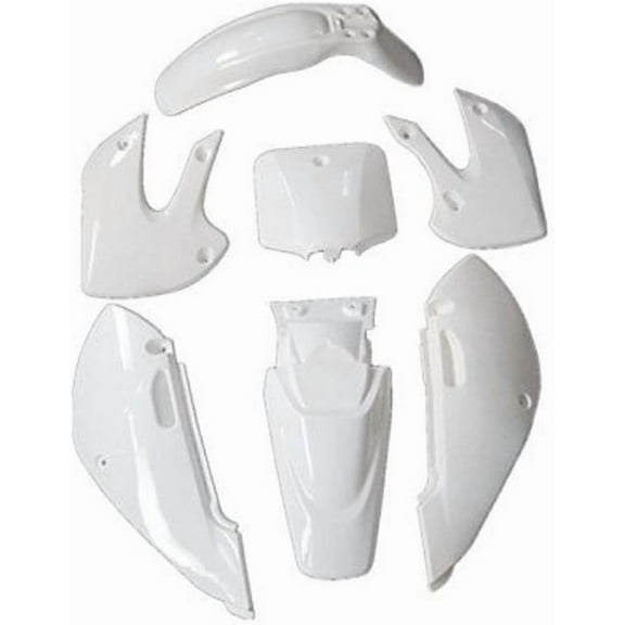 NEWANIME(R) White Fairing Body Plastic Parts For Suzuki KAWASAKI KLX 110 DRZ110 Dirt Pit Bike