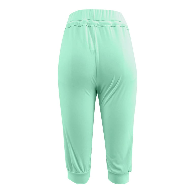 Sksloeg Sweatpants Women capris Tie Side Bottom Joggers Pants with Pockets  Running Sweatpants for Women Lounge, Jogging,Gray M