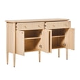thumbnail image 6 of Walker Edison Modern Fluted Wood Sideboard with Storage, Coastal Oak, 6 of 12
