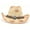 Beige, variant on Sunisery Straw Cowboy Hat for Women Men Roll Up Brim Cowboy Hat with Beaded Band for Rodeo, Festival, Party, Horseback Riding