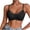 Black, variant on Bras for Women no Underwire Solid Color Seamless Wireless Push Up Bra Adjustable Hook Back and Ruffle Trim Everyday Routine