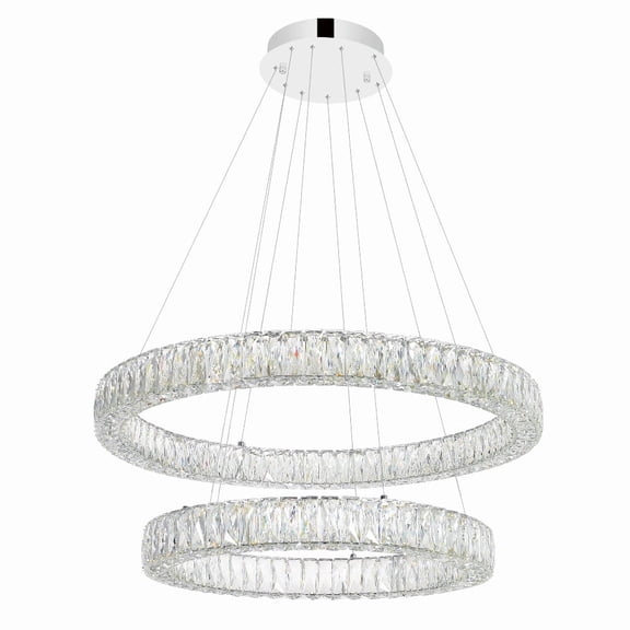 CWI Lighting MadelineContemporary Metal Chandelier in Chrome