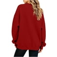 thumbnail image 5 of Chiccall Casual Girls Crew Neck Sweatshirt Plain Tone Soft Comfortable Daily Walking Shopping Vacation Cute Pullover Sweatshirt for Kids, 5 of 5