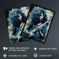 thumbnail image 3 of Woman Playing The Electric Guitar Acrylic Painting Female Blues Musician Splat Paint Portrait Music Large Wall Art Poster Print Thick Paper 18X24 Inch, 3 of 5