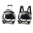 thumbnail image 4 of TidBay Pet Trolley Case Clear Ventilation Holes Silent Wheels Convenient Portable Cats Dogs Backpack for Travel, 4 of 8