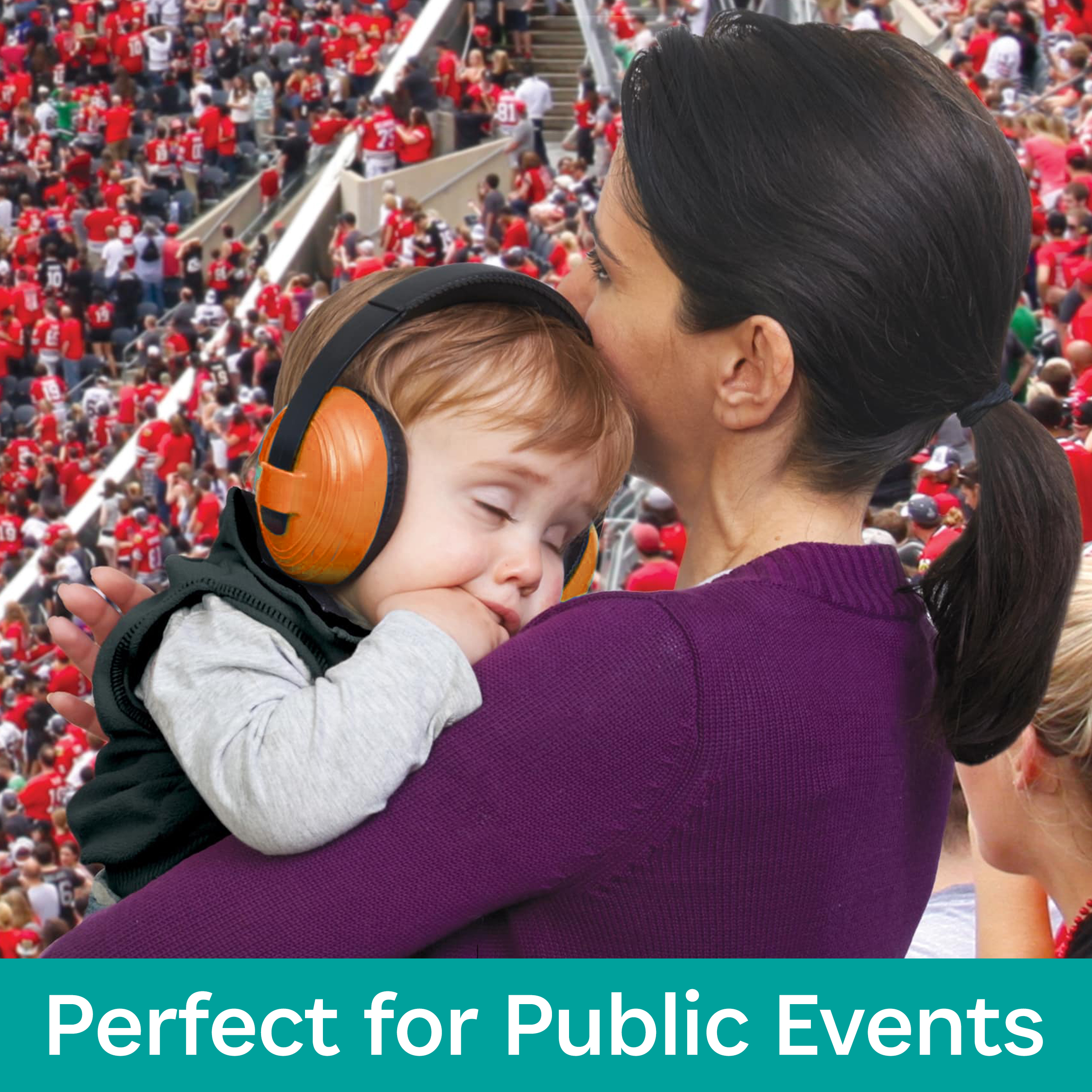 KidCo Whispears S831 Orange- Baby Ear Protection Headphones, Noise Cancelling Ear Muffs for Babies, Toddlers, & Infants